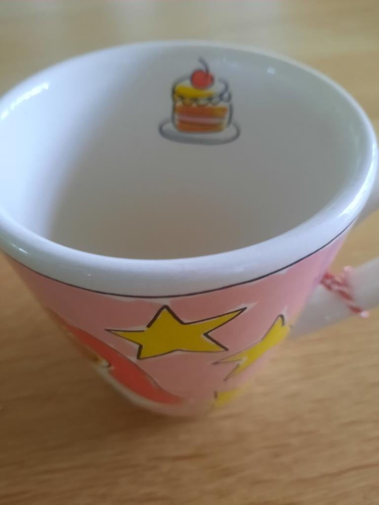 Leuke roze Blond mok met sterren en taartje € 7,50, Blond Amsterdam, Overige typen, Nieuw, Ophalen of Verzenden