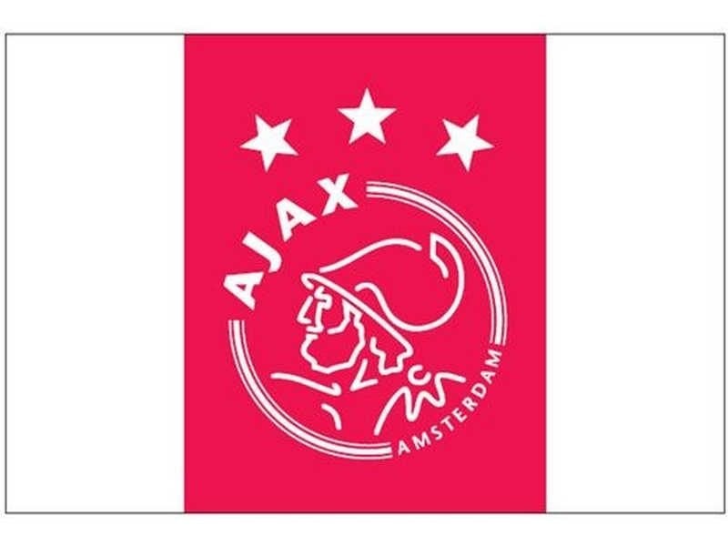 Ajax vlag rood wit logo – MAAT 150 x 225 cm, Ophalen of Verzenden, Zo goed als nieuw, Ajax, Overige typen