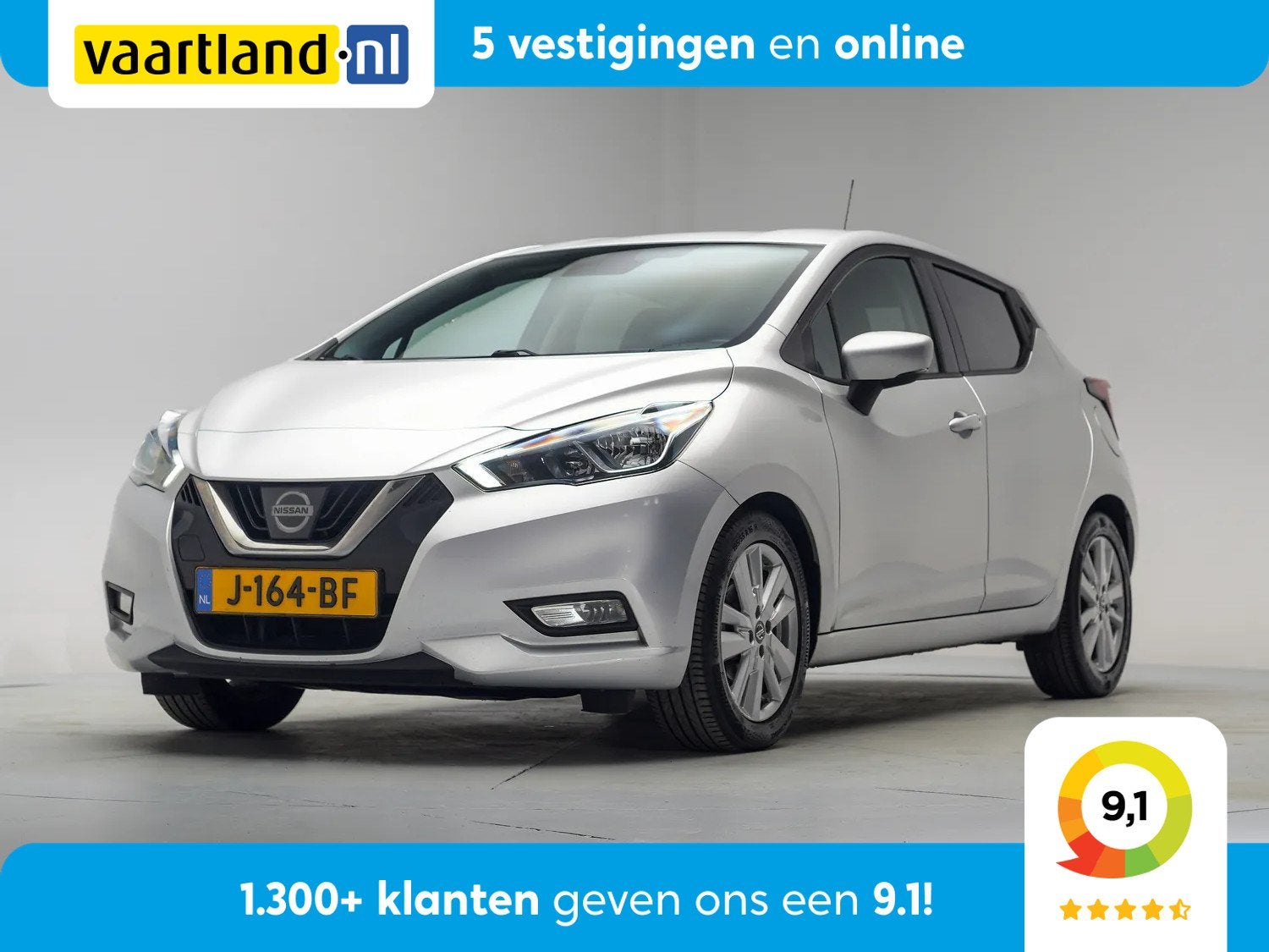 Nissan Micra 1.0 IG-T N-Connecta [ Navi Apple/Android Camera, Auto's, Verwarmde buitenspiegels, 101 pk, Origineel Nederlands, Zilver of Grijs
