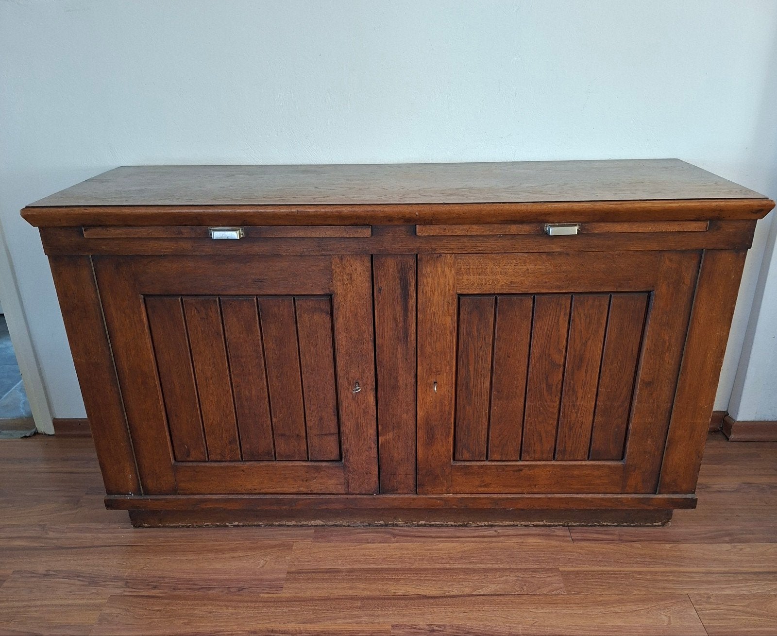 Vintage Eiken Kast / Dressoir – Massief Hout, Ophalen, Gebruikt