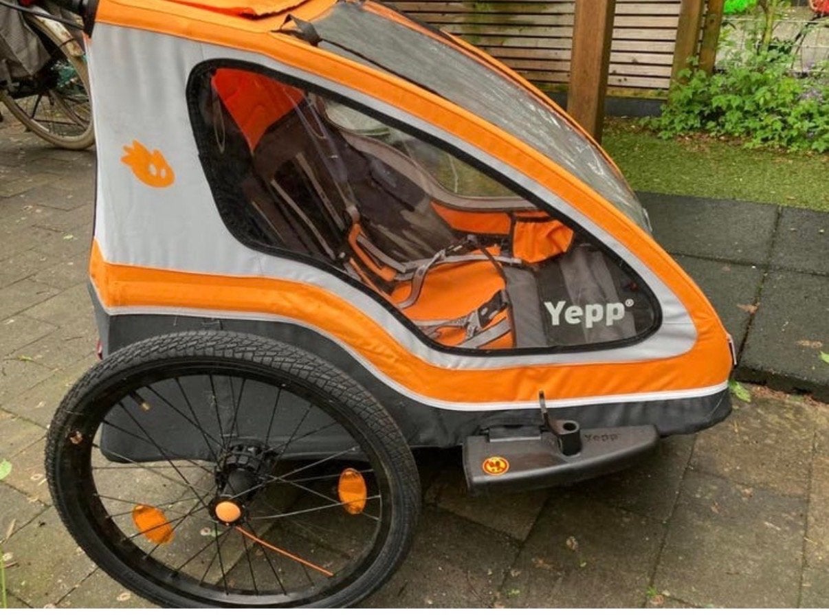 Yepp Kinderkar - Comfortabel en Veilig Fietsen, Gebruikt, Opvouwbaar, Ophalen of Verzenden, Kinderkar