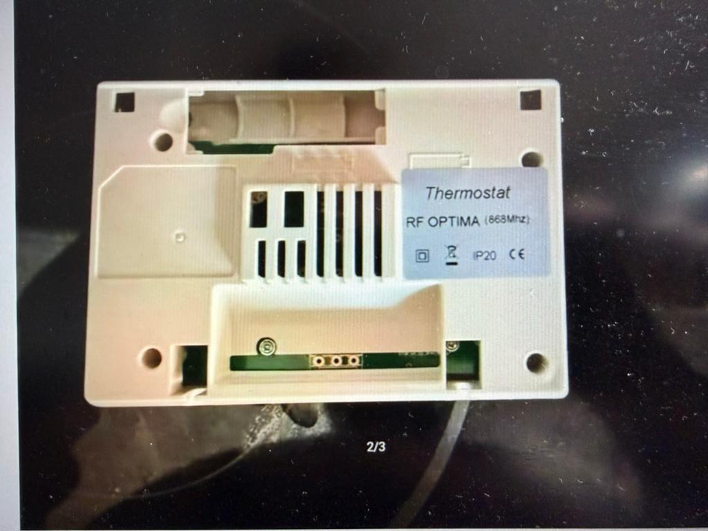 Thermostaat RF Optima 868 MHz Draadloze Kamerthermostaat, Ophalen of Verzenden, Slimme thermostaat, Gebruikt