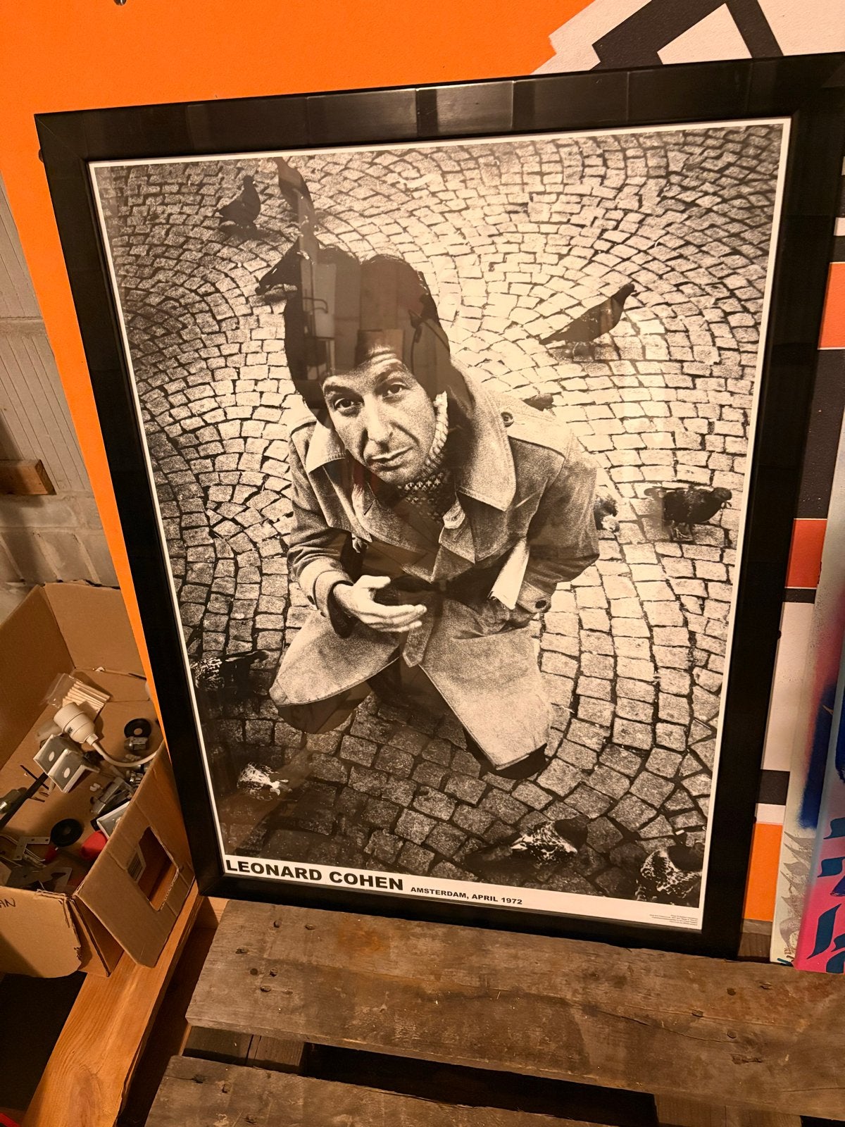 Ingelijste poster Leonard Cohen, Ophalen, Zo goed als nieuw