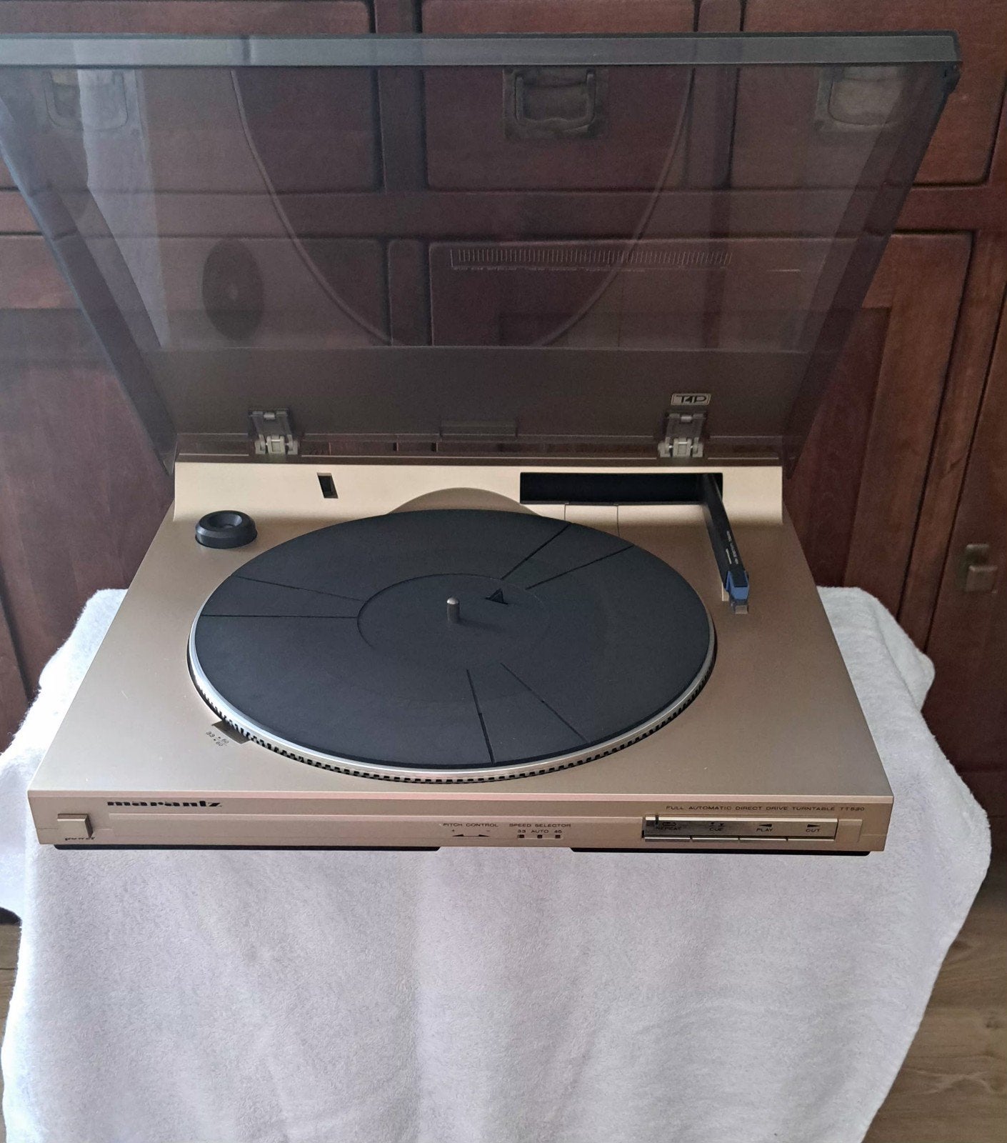 Marantz TT530 Volautomatische Direct Drive Platenspeler, Overige merken, Automatisch, Ophalen of Verzenden, Zo goed als nieuw