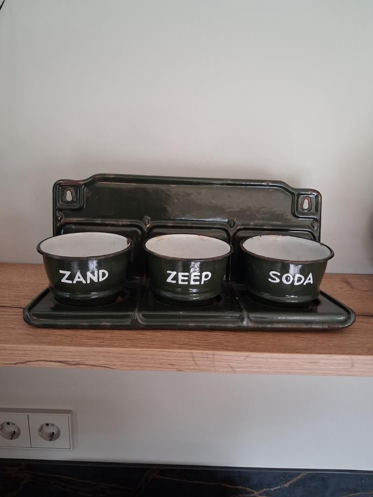 Zand, zeep en soda set in nette staat., Ophalen of Verzenden