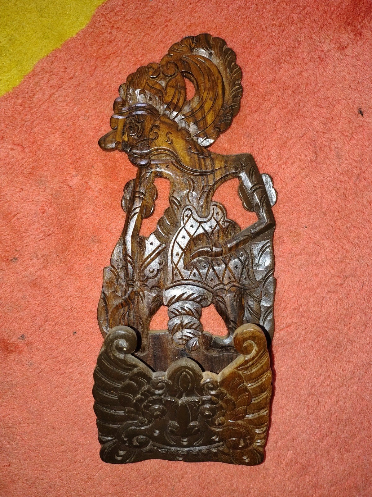 Vintage Indonesische Houten Brievenhouder Wayang & Kala, Ophalen of Verzenden