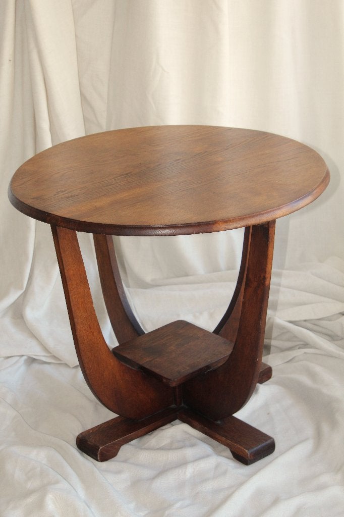 Art Deco Sidetable Bijzettafel Plantentafel Rond, Ophalen of Verzenden