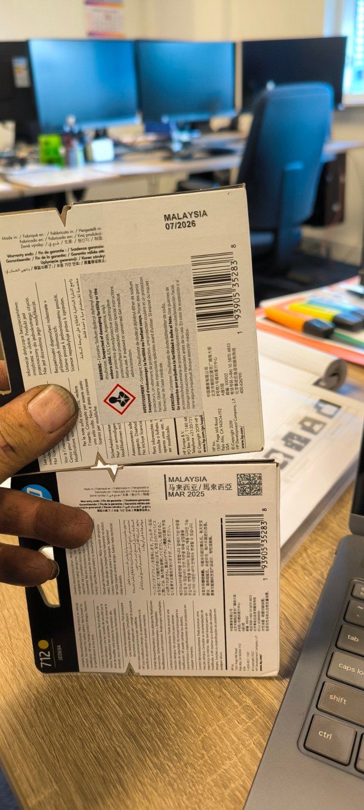 Nieuwe HP 712 Gele Cartridge - Ongeopend, Ophalen of Verzenden, Nieuw, Cartridge, HP
