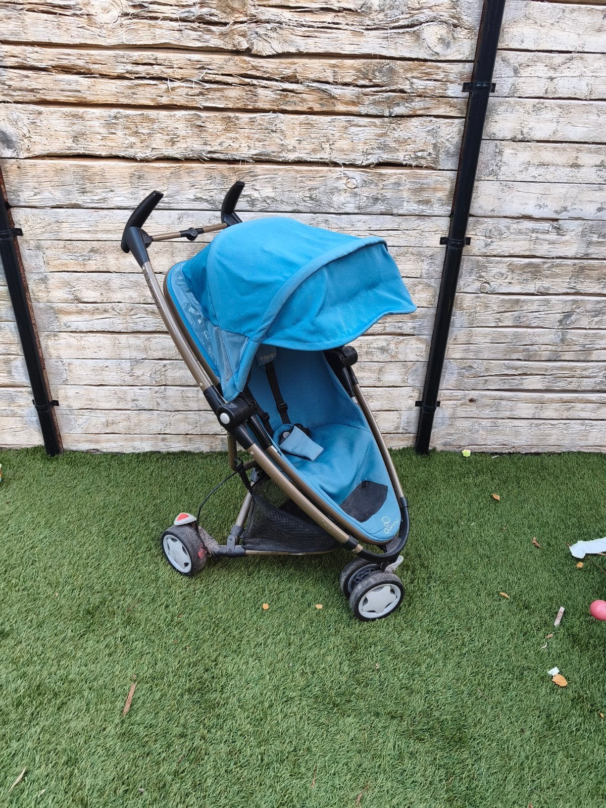 Quinny Zapp Xtra  Buggy - Turquoise met Voetenzak, Ophalen, Gebruikt, Quinny