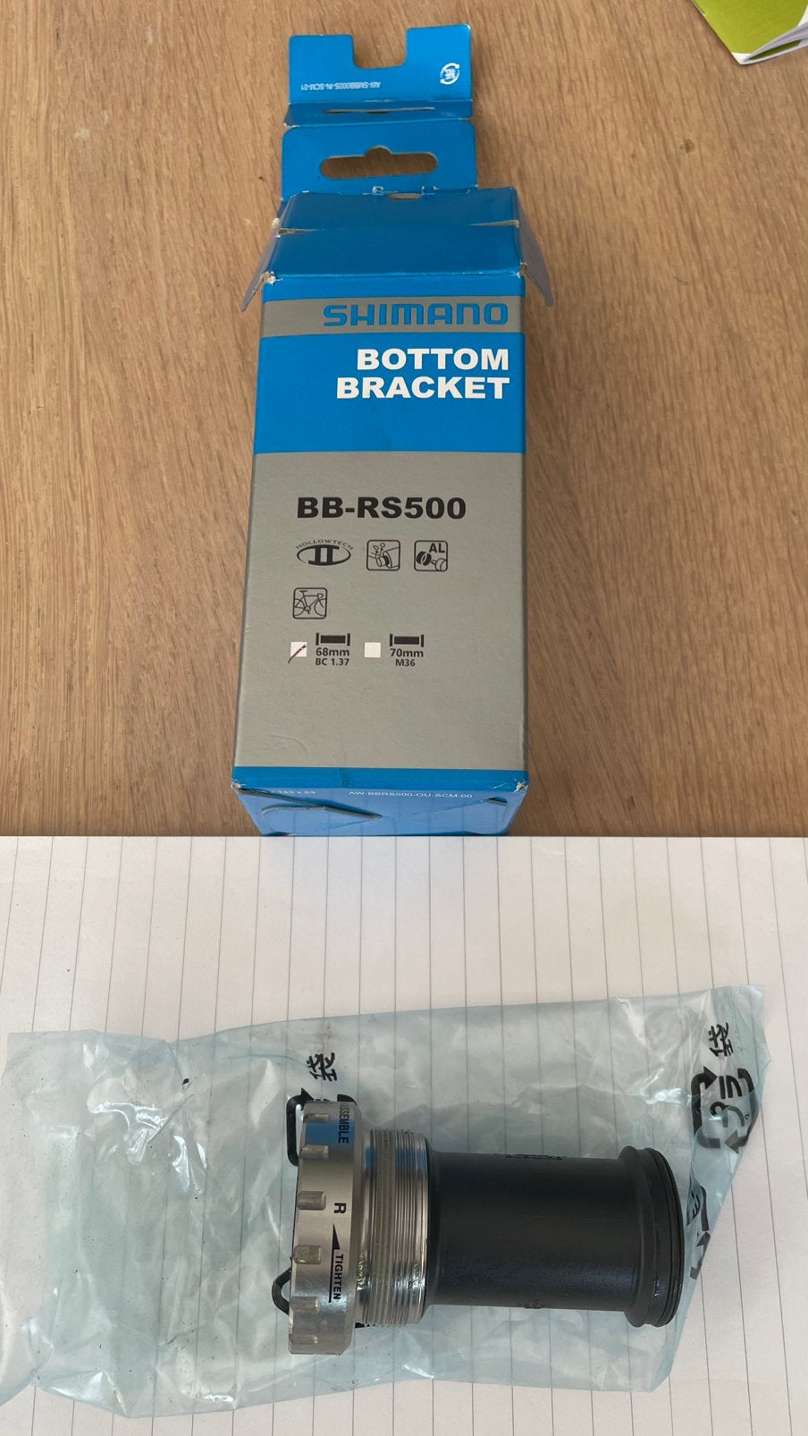 Shimano bottum bracket BB-RS500, Nieuw, Ophalen of Verzenden, Aluminium, Racefiets