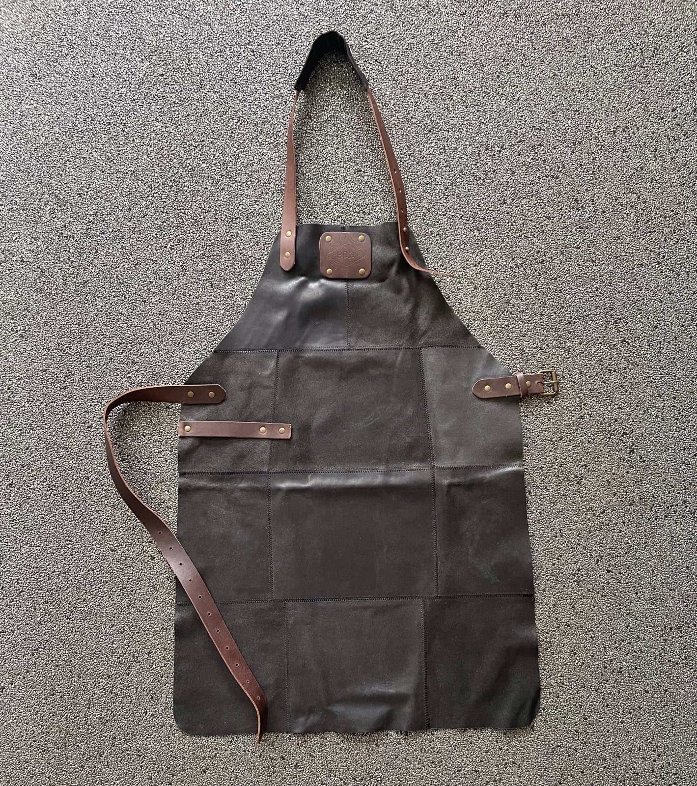 BBQ/barbecue schort of smeedschort, zwart leer, ongebruikt, Ophalen of Verzenden, Nieuw