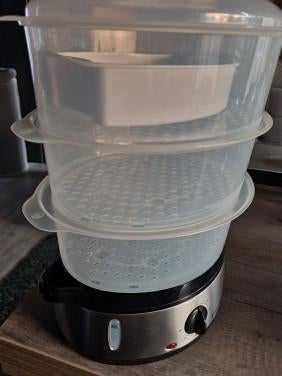 Nieuwegrote RVS Russell Hobbs Cook stoomkoker en slowcooker, Ophalen of Verzenden, Timer, Nieuw