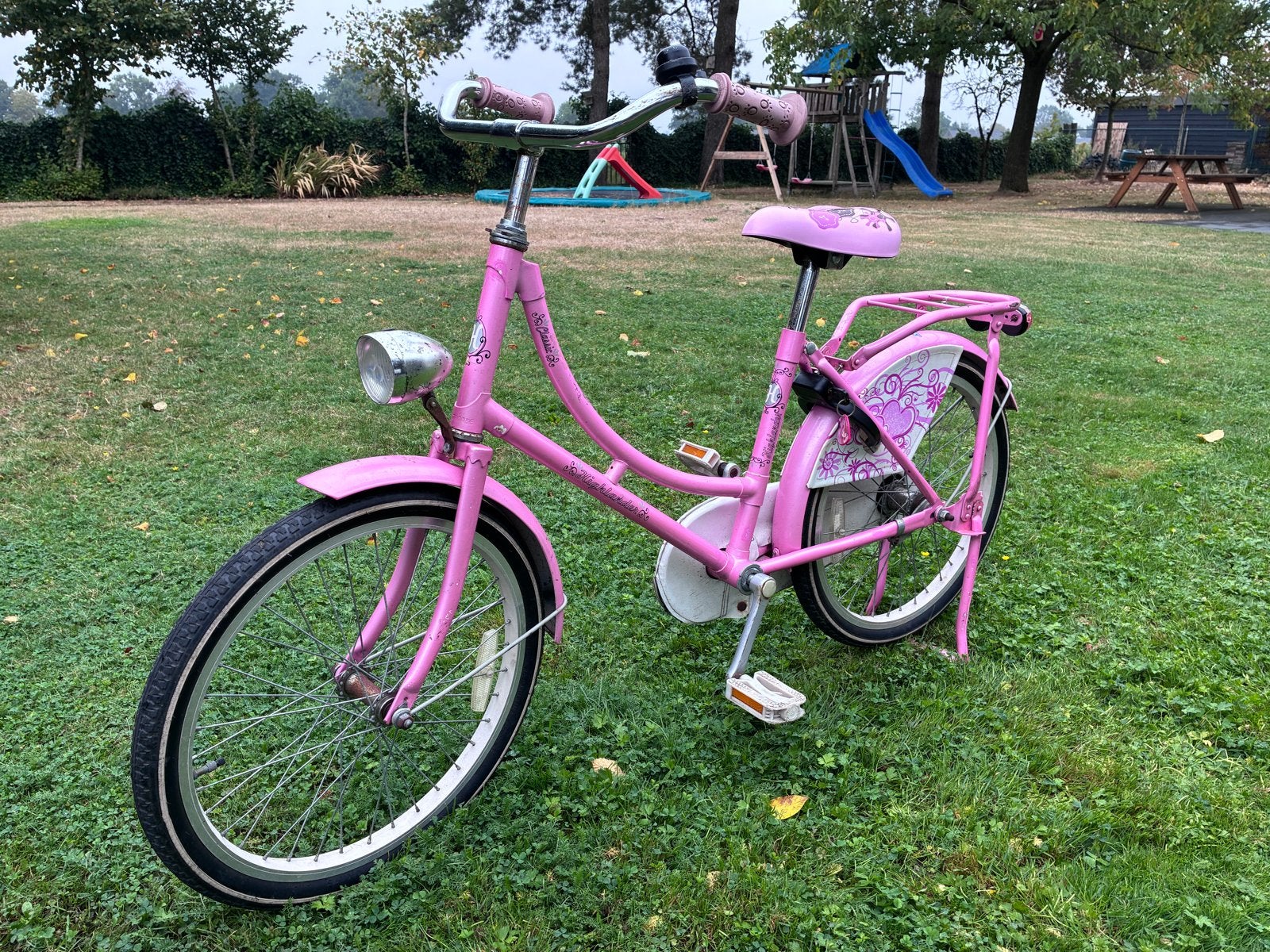 Roze kinderfiets 20 inch met terugtraprem, Ophalen, Gebruikt, Terugtraprem, 20 inch of meer