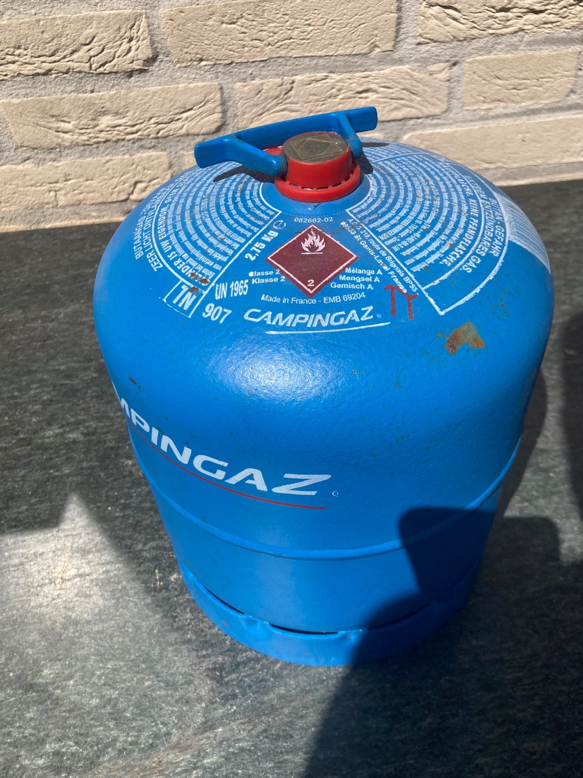 Campingaz 907 gasfles 2.75Kg VOL, Caravans en Kamperen, Kampeeraccessoires, Ophalen, Nieuw