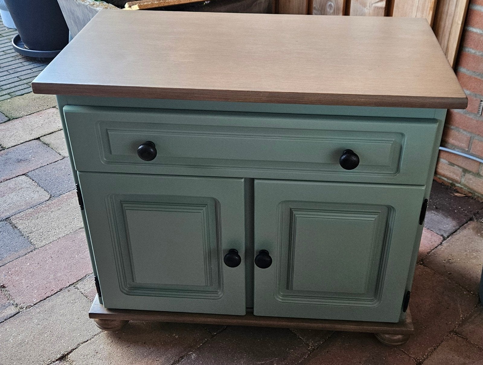 Vintage Groen Kastje met Lade en Deurtjes, Huis en Inrichting, Ophalen, Zo goed als nieuw