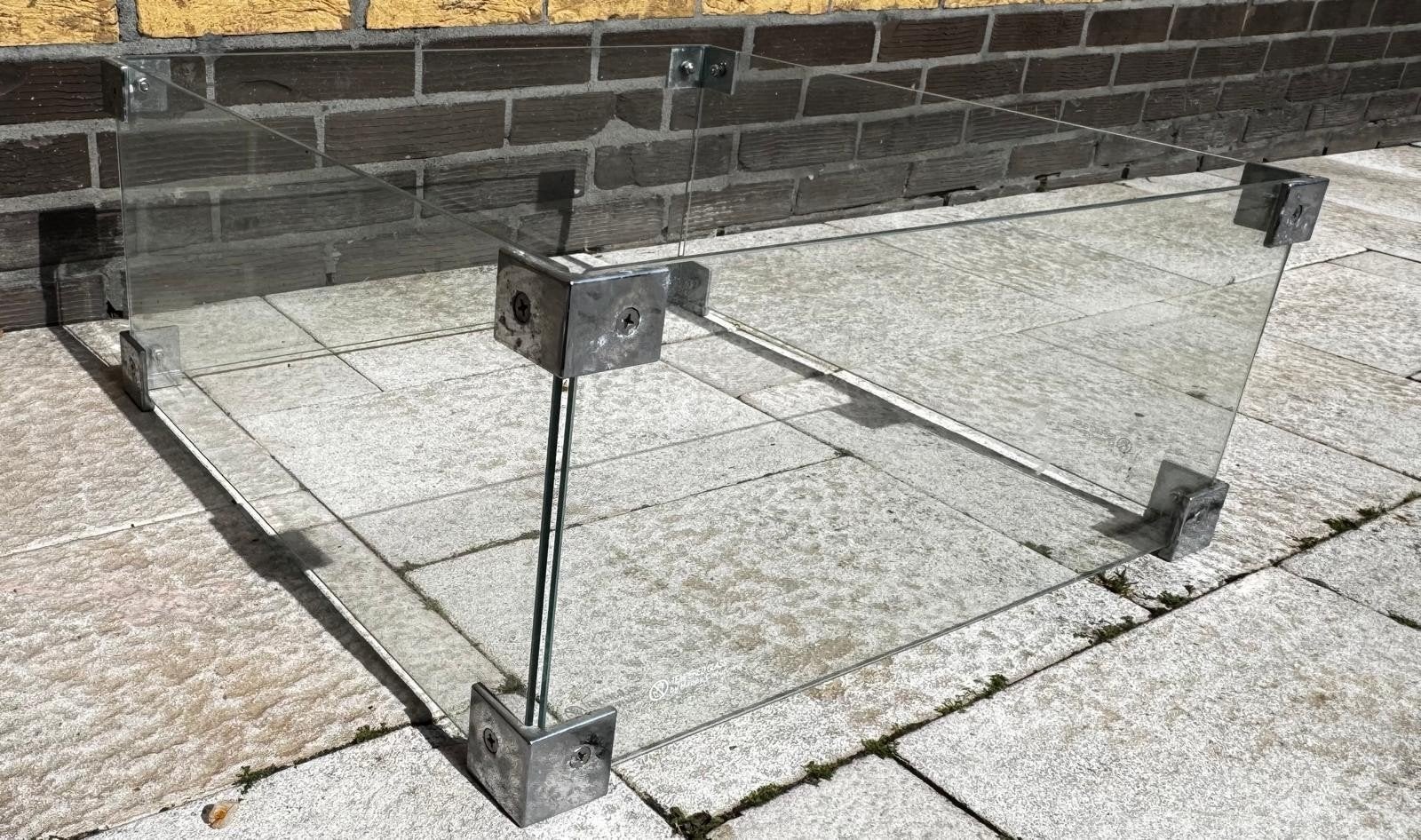 Happy cocooning glas voor vuurtafel, Tuin en Terras, Ophalen, Zo goed als nieuw