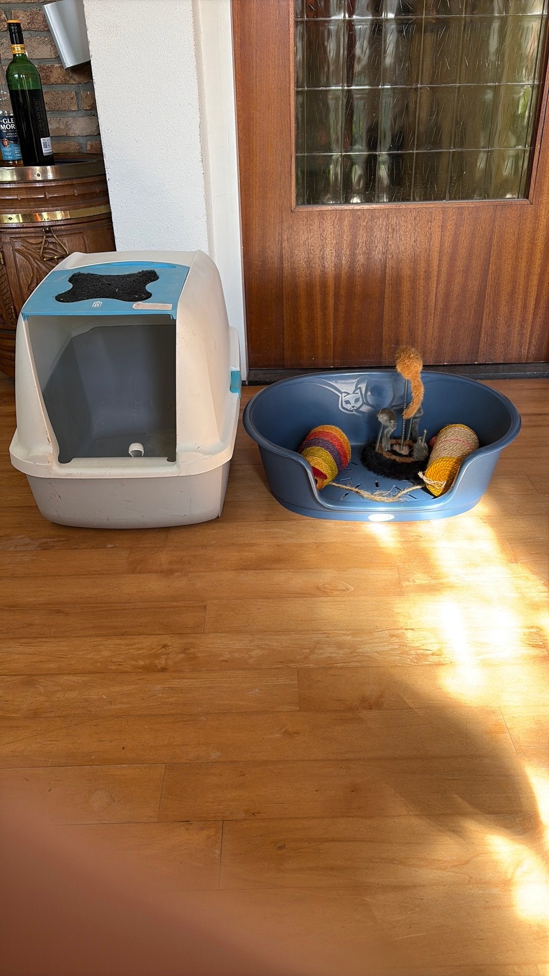 Kattenbak en kattenmand, Ophalen, Gebruikt