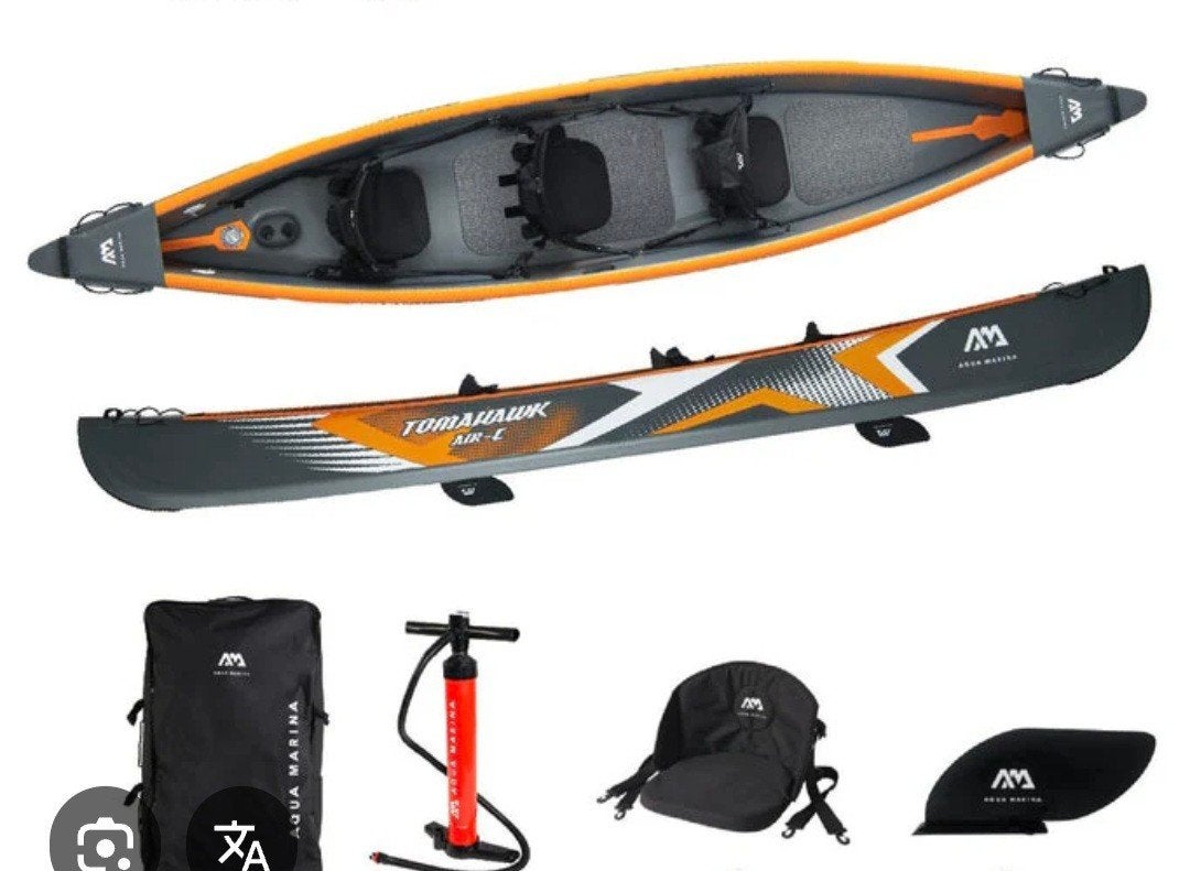 merk  kano Aqua Marina Tomahawk Air-C 480 Opblaasbare Kano 3, Ophalen, Opblaasbaar, Nieuw, 3-persoons of meer