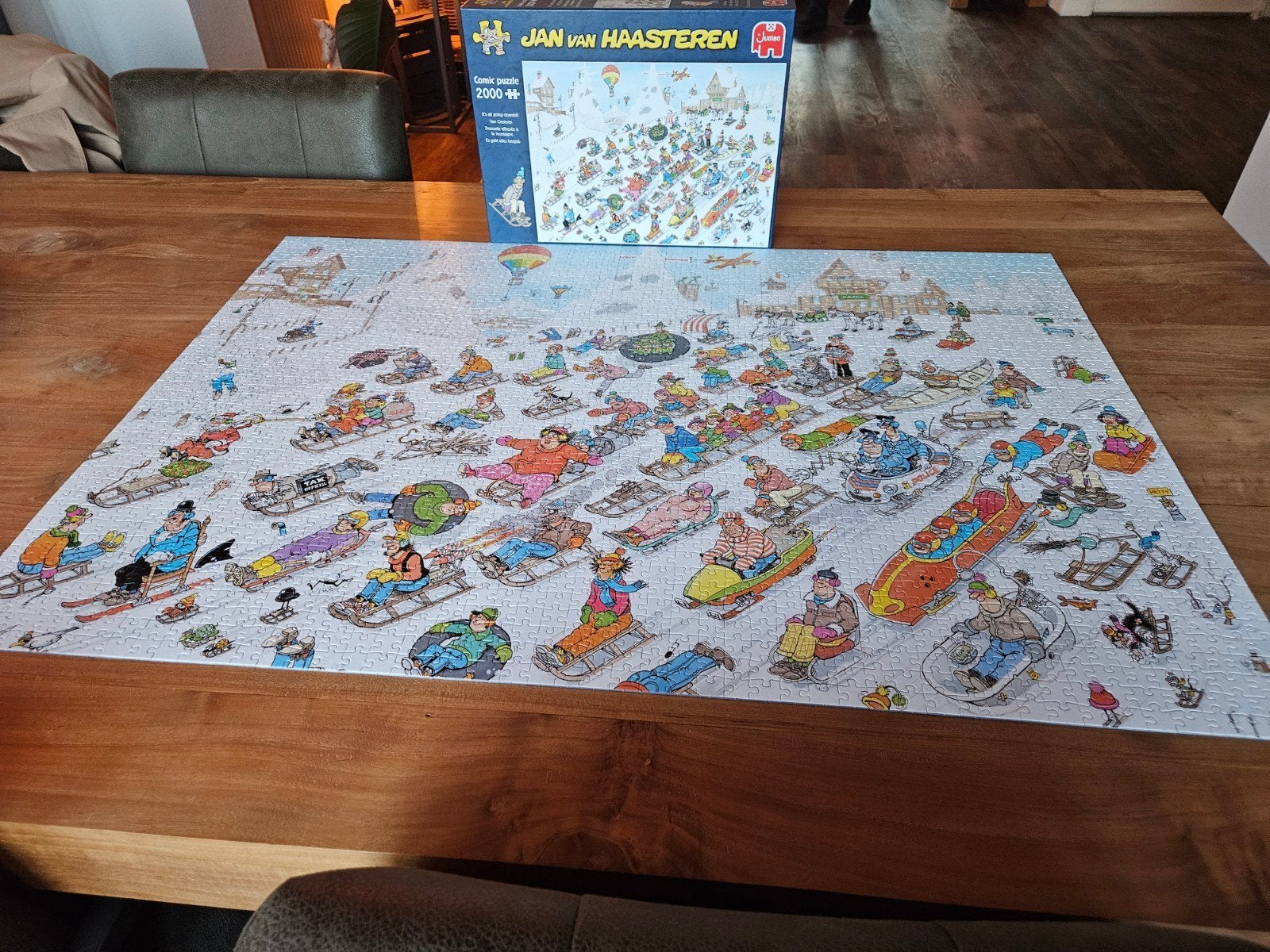Jan van Haasteren puzzel - Van Onderen - 2000 stukjes, Hobby en Vrije tijd, Ophalen of Verzenden, Meer dan 1500 stukjes, Zo goed als nieuw