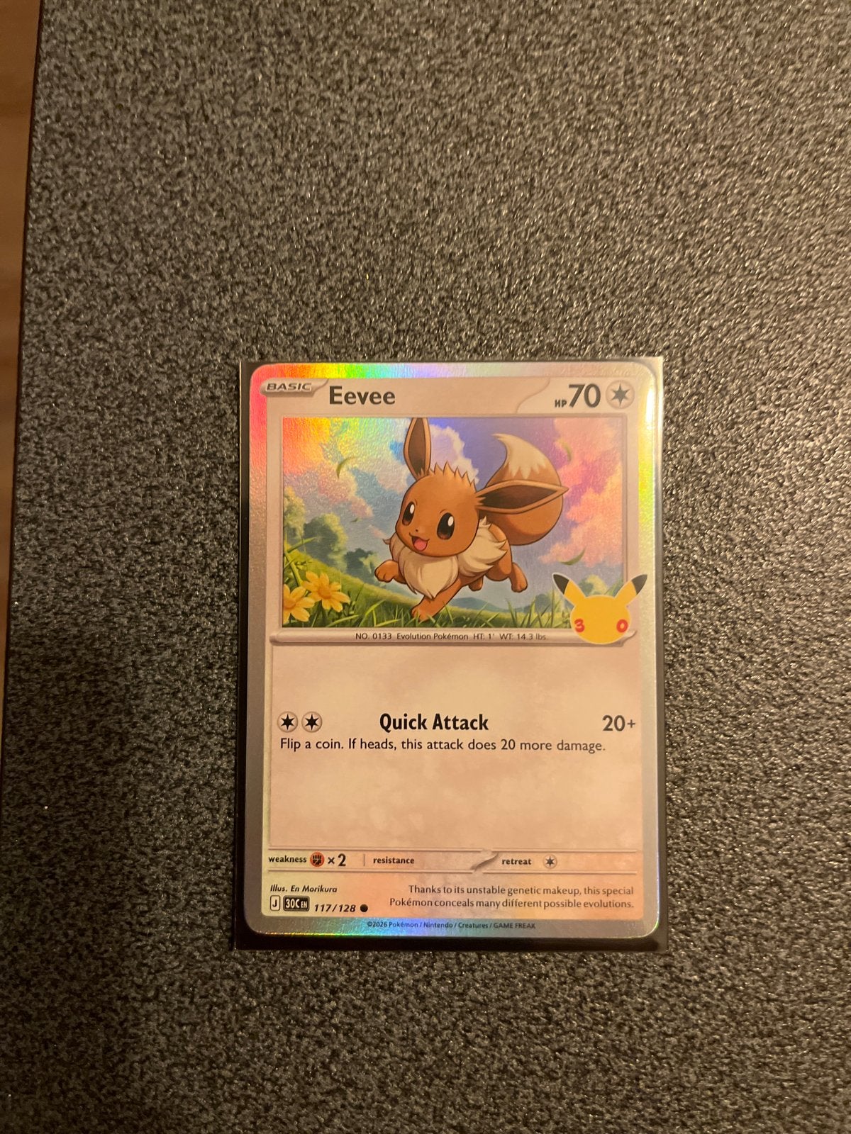 Pokémon Eevee Celebrations 117/128 Kaart - Zo goed als nieuw, Ophalen of Verzenden, Nieuw, Sleeves of Kaarthoesjes