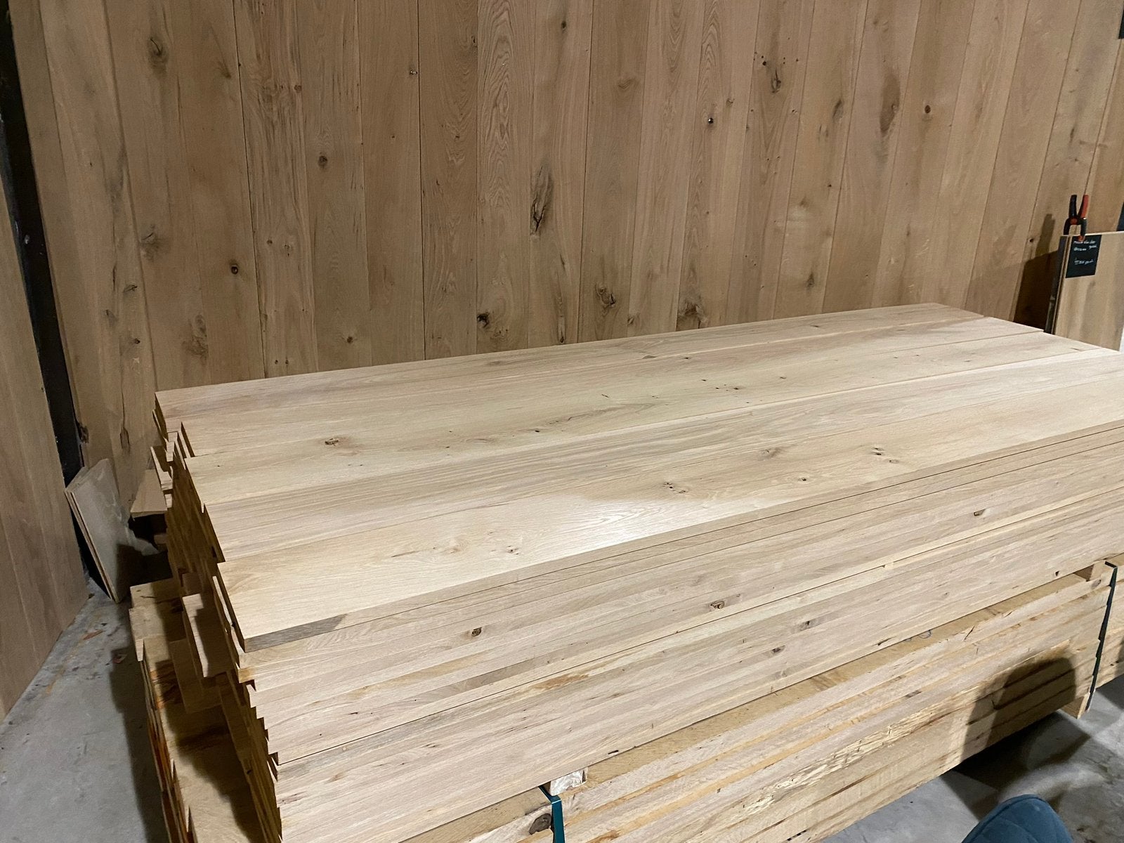 Eiken plank geschaafd te koop. 200 breed 20 mm dikte., Minder dan 25 mm, Eiken, Nieuw, Ophalen of Verzenden