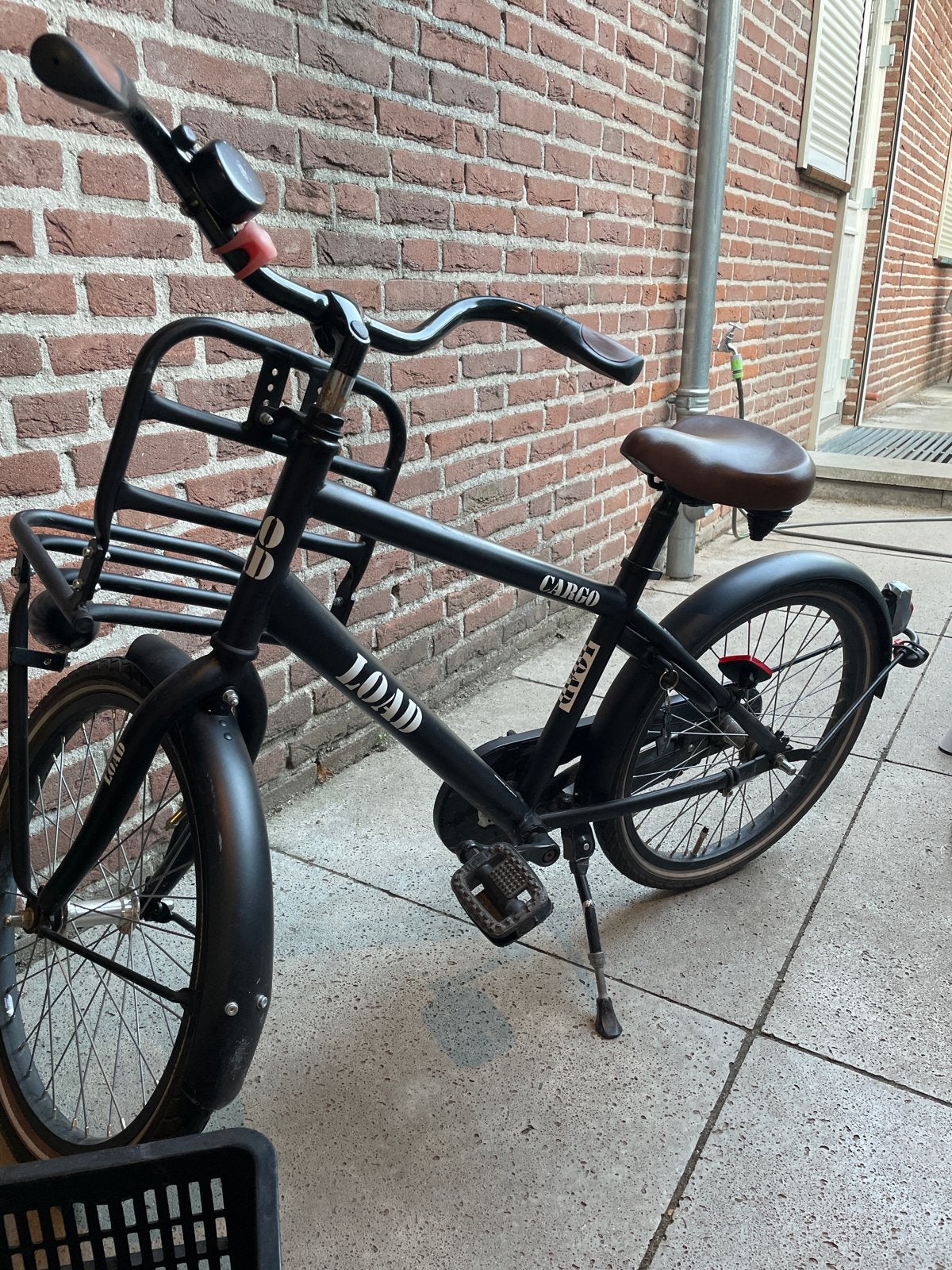 Stevige Transportfiets met Voordrager - Zwart, Terugtraprem, Gebruikt, Goederen, Ophalen