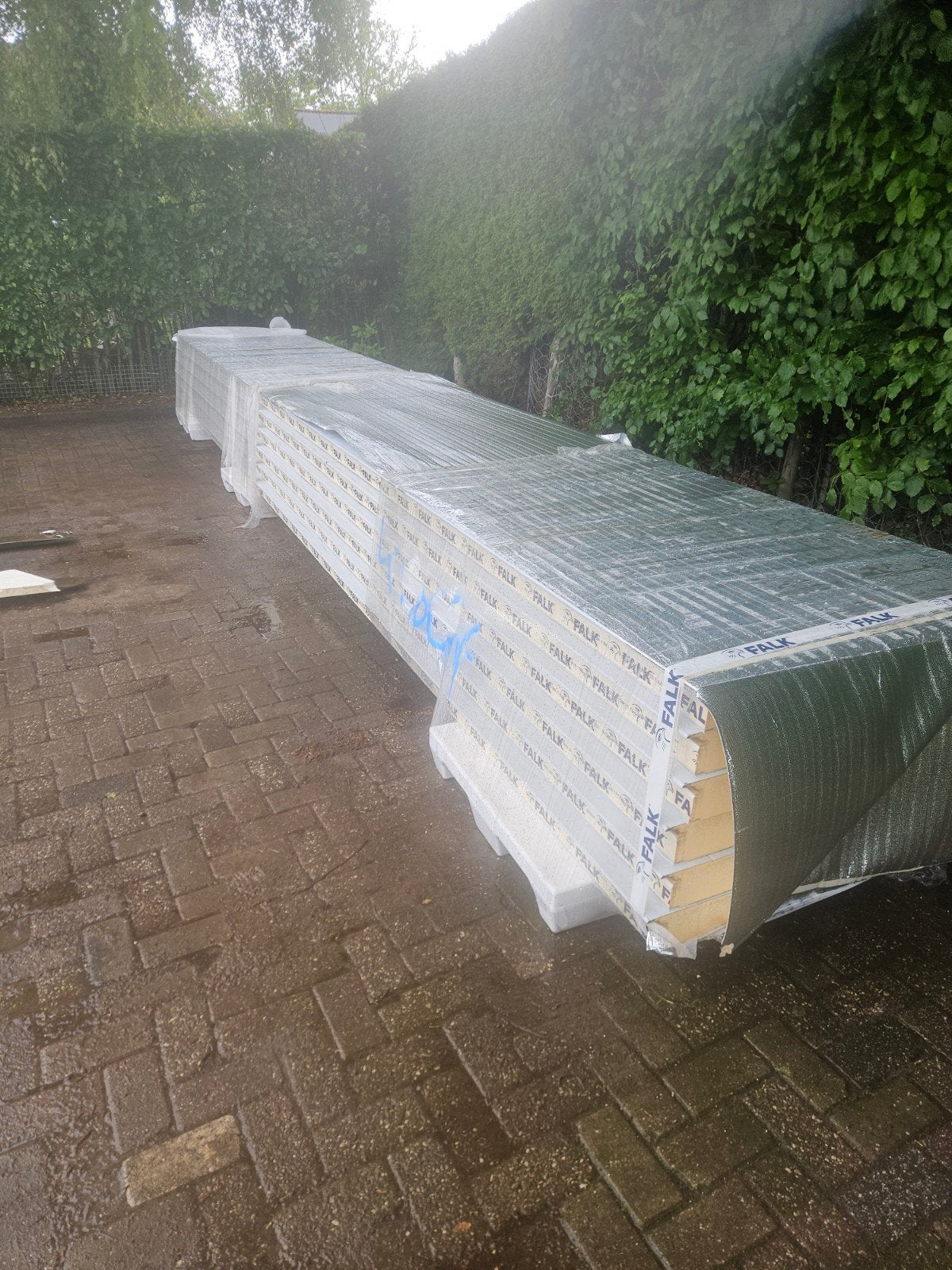 Sandwichpanelen 10 cm dik met houtmotief, 6x 7300mm, Ophalen of Verzenden, Hardschuim (Pir), 8 tot 12 cm, 15 m² of meer