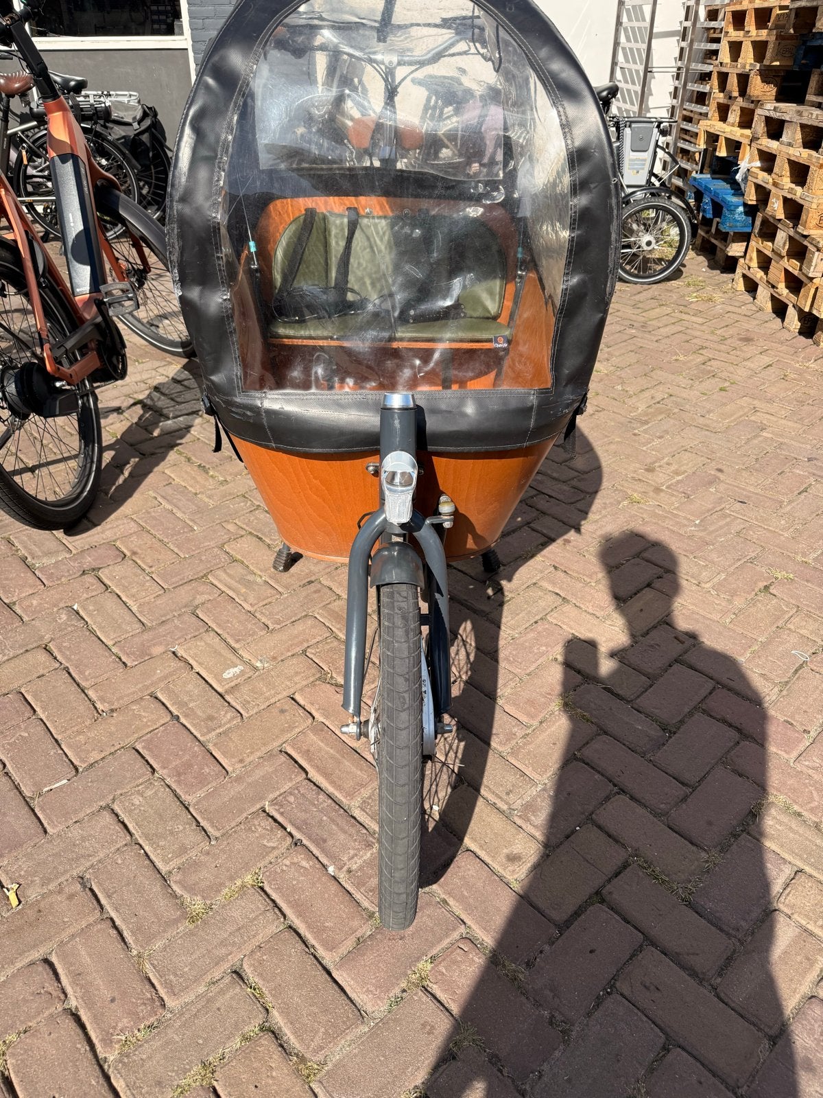 Babboe City Bakfiets - Elektrisch met Huif, Overige merken, Gebruikt, Elektrisch, Ophalen of Verzenden