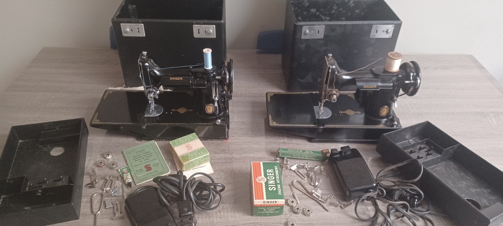 2 singer 221k1 featherweight centenial, Ophalen of Verzenden, Gebruikt, Naaimachine, Singer
