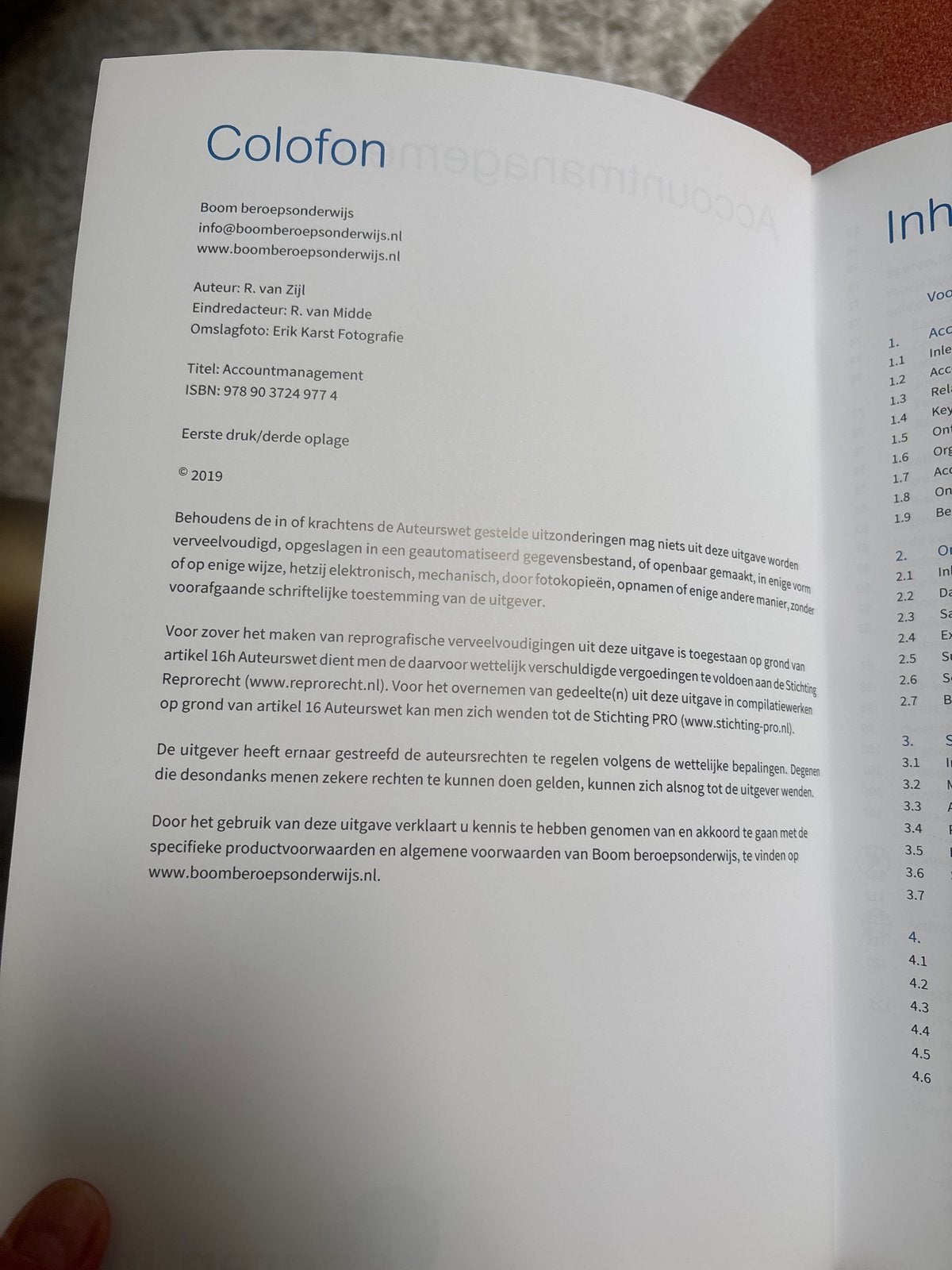 Accountmanagement Theorieboek - Profieldeel Scoren Info, Ophalen of Verzenden, Gamma, Zo goed als nieuw, MBO