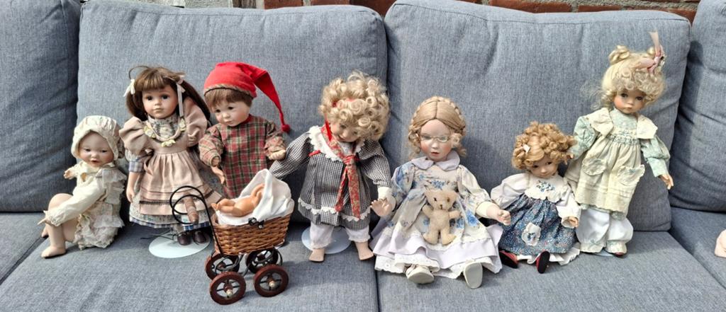 Prachtige verzamelcollectie porseleinen poppen, Verzamelen, Poppen, Ophalen of Verzenden, Gebruikt, Pop