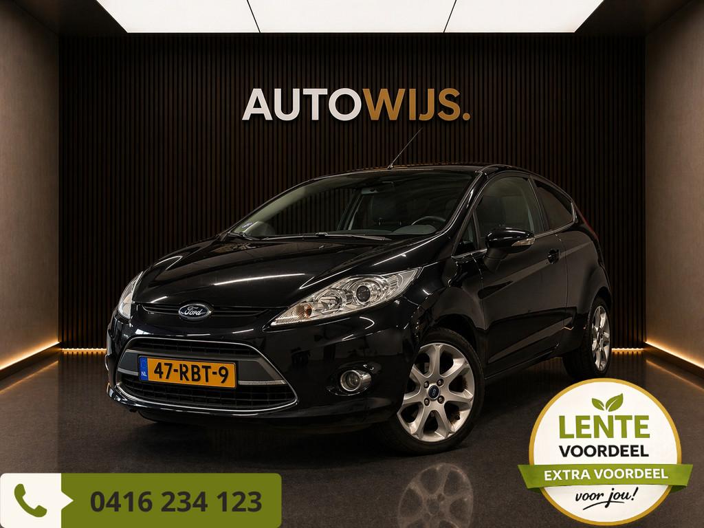 Ford Fiesta 1.4 Titanium|NL AUTO|XENON|AUT|CLIMA|GOED ONDERH, Auto's, Ford, Euro 5, Zwart, 4 cilinders, Zwart