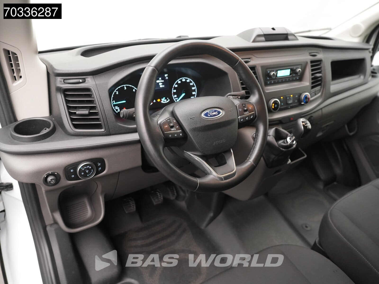 Ford Transit 130pk Laadklep Bakwagen Airco Cruise Euro6 Meub, Stof, Euro 6, 4 cilinders, Wit