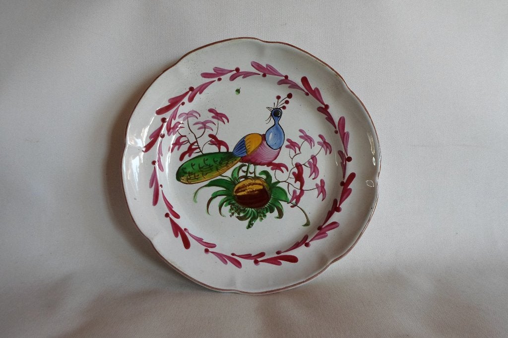 Faience Des Islettes Bord Pauw 18e Eeuw, Ophalen of Verzenden