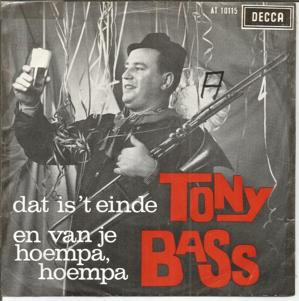 VERKOCHT Tony Bass – Dat Is 't Einde (1965), Cd's en Dvd's, Gebruikt, Fotohoes, 7 inch, Ophalen of Verzenden