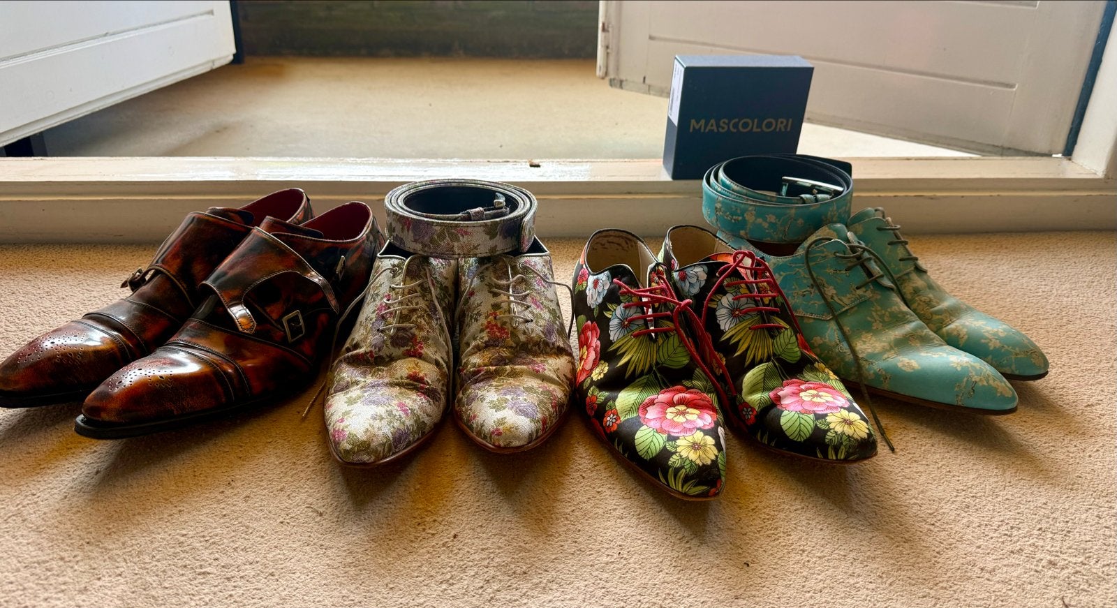 Mascolori & Jeffery West schoenen maat 45 (4 paar), Kleding | Heren, Ophalen, Gedragen, Overige kleuren, Veterschoenen