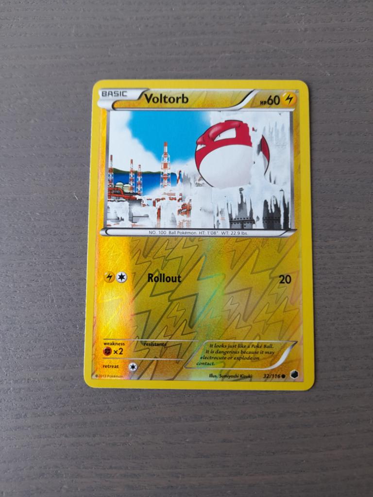 Plasma freeze 32/116 voltorb reverse, Hobby en Vrije tijd, Verzamelkaartspellen | Pokémon, Ophalen of Verzenden, Gebruikt, Losse kaart