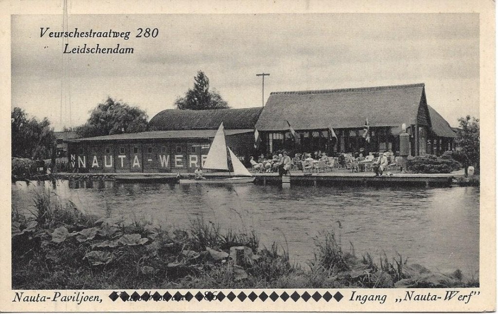 Leidschendam, Veurschestraatweg, Nauta Werf en Paviljoen, Ophalen of Verzenden, Voor 1920, Ongelopen, Zuid-Holland