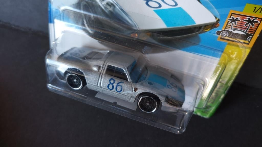 Porsche 904 Carrera GTS Silver 1:64 3inch Hotwheels Pol, 1186 MJ 1 NL, Auto, Verzenden, Nieuw