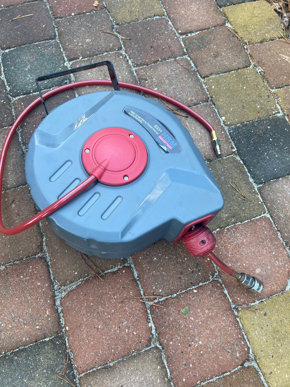 HBM Automatische Luchtslanghaspel 12 meter, Ophalen of Verzenden, Gebruikt