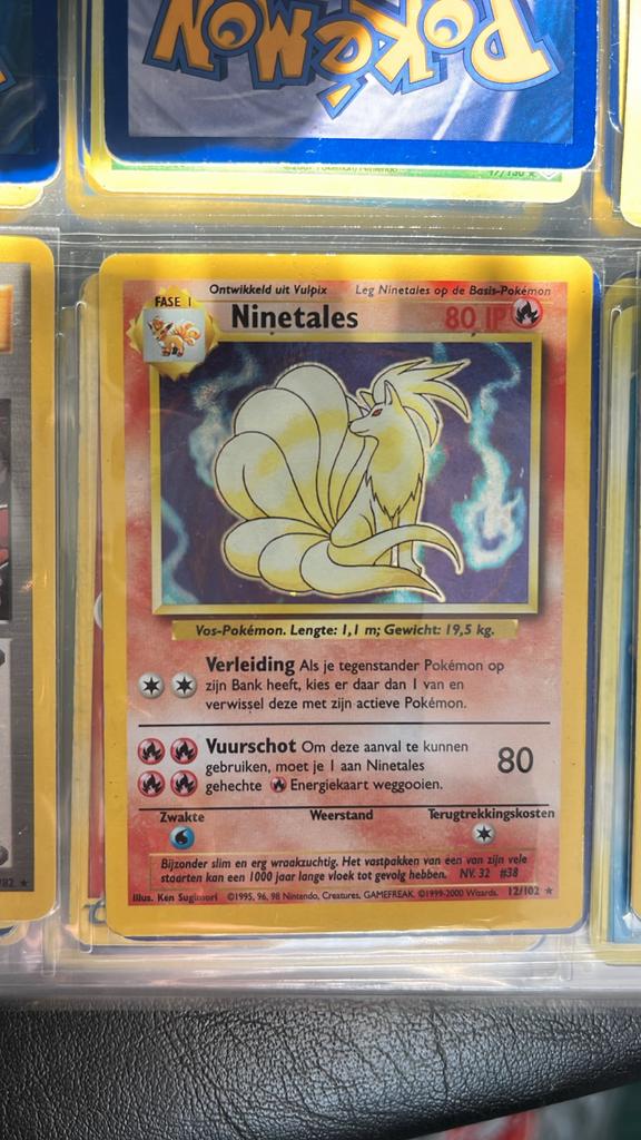 Pokémon kaart Ninetales 12/102, Ophalen of Verzenden, Gebruikt, Losse kaart