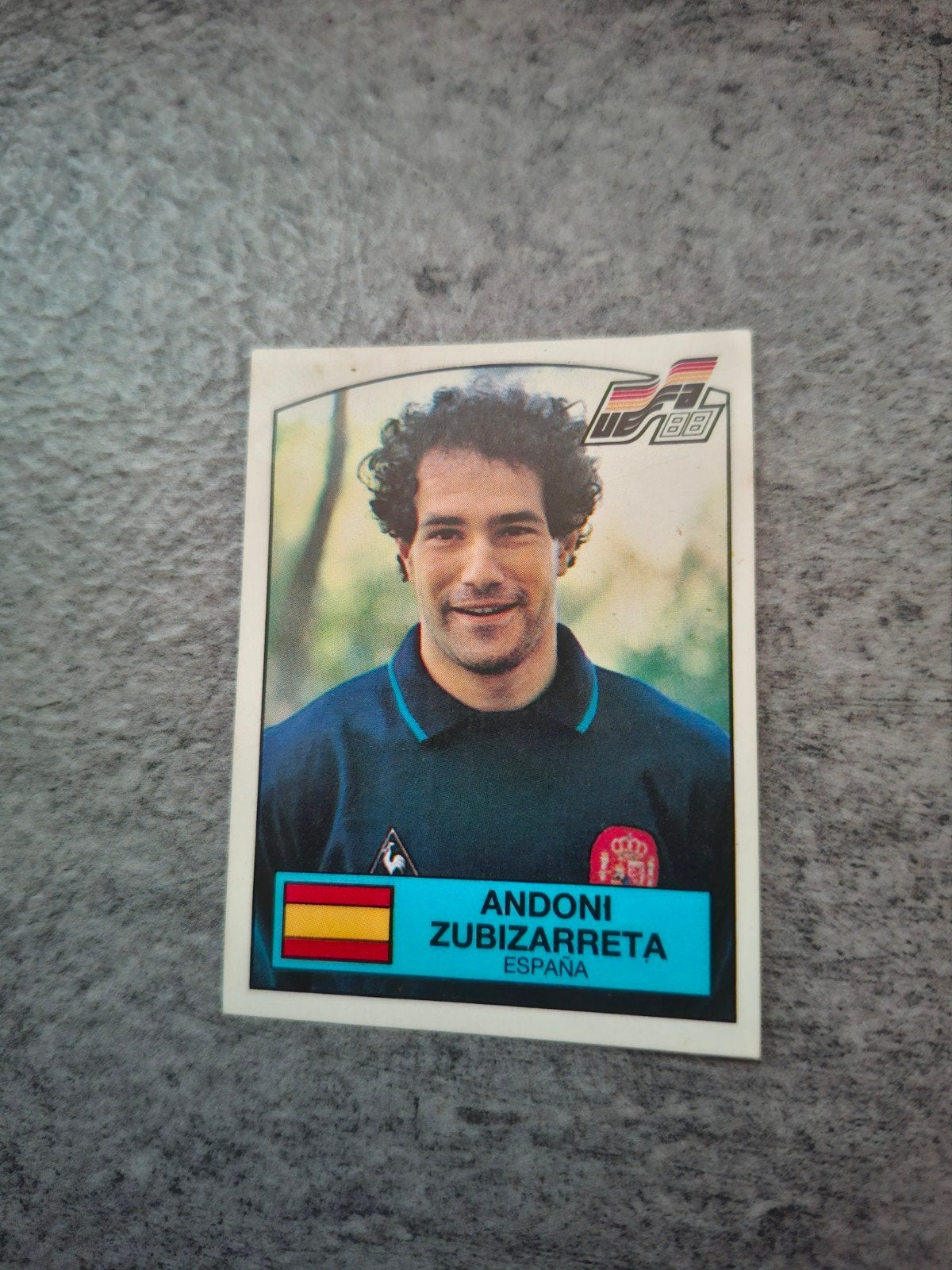 Panini sticker Euro 88 Duitsland. Andoni Zubizarreta Spanje., Ophalen of Verzenden, Zo goed als nieuw, Sticker