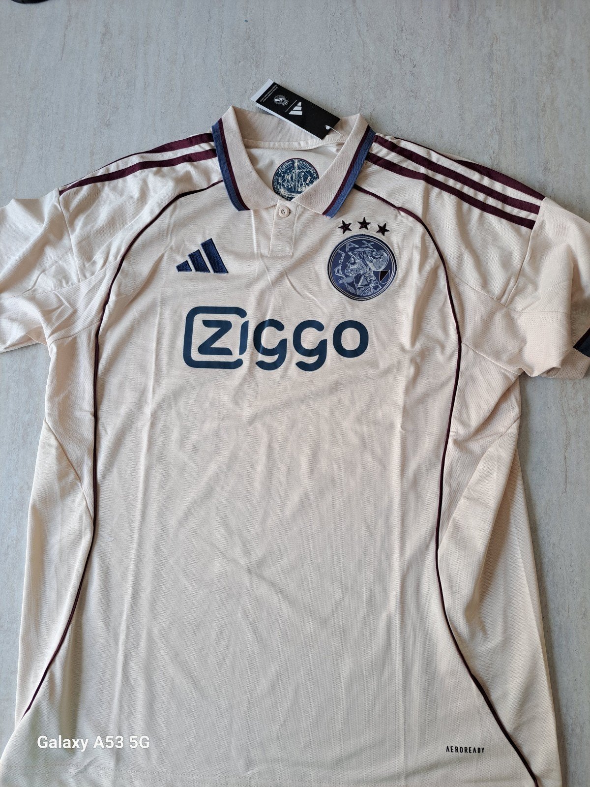Ajax Amsterdam Uitshirt - Nieuw met labels - Maat 2XL, Beige, Nieuw, Overige maten, Ophalen of Verzenden