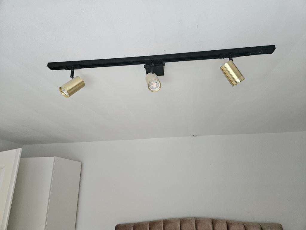 2 x railspot lampen inclusief lampjes, Ophalen of Verzenden, Metaal of Aluminium