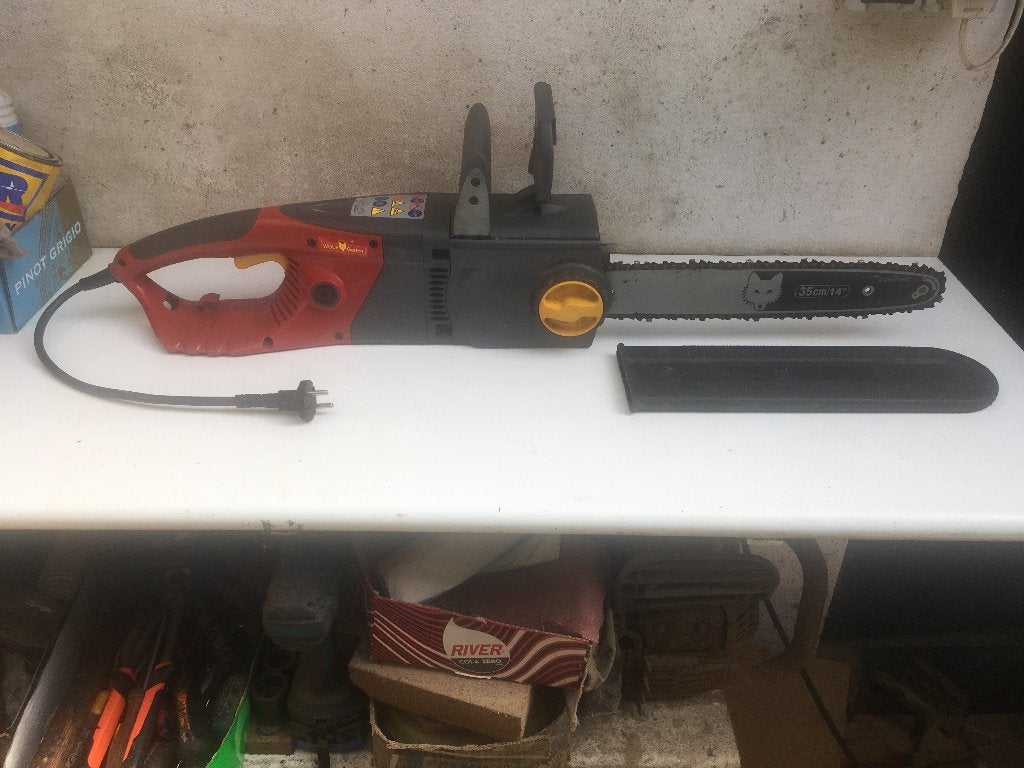 elektrische kettingzaag wolf/garten type cse 2035 zaa, Tuin en Terras, Hand-tuingereedschap, Ophalen of Verzenden, Zo goed als nieuw