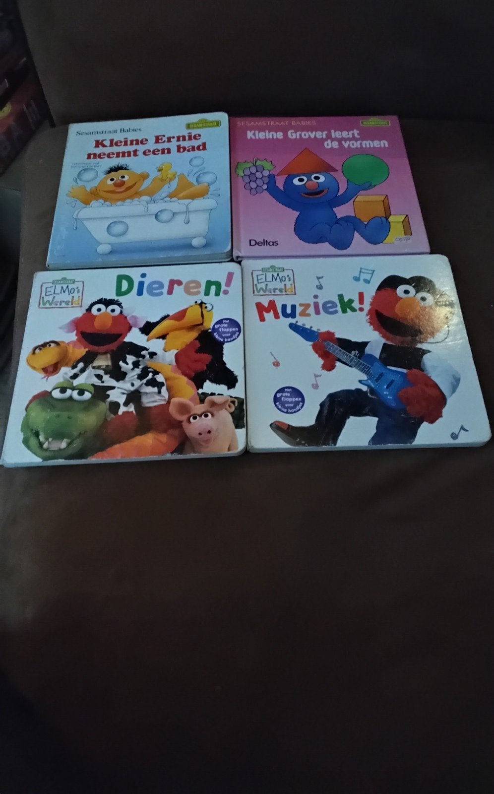 Sesamstraat Boekjes: Elmo, Grover en Ernie (4 stuks), Boeken, Ophalen of Verzenden, Gelezen, Uitklap-, Voel- of Ontdekboek, 1 tot 2 jaar
