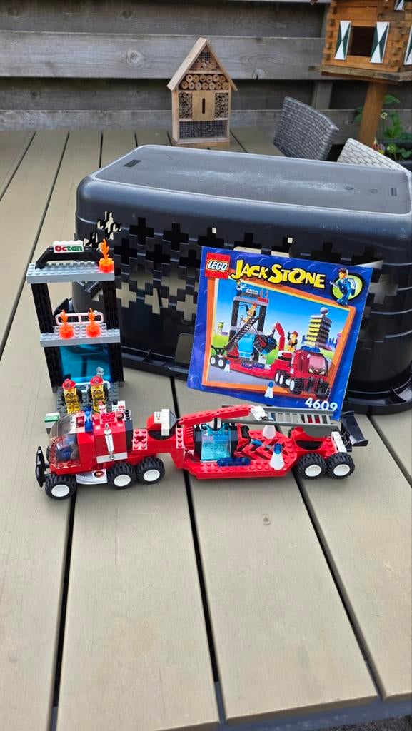 Lego Jack Stone 4609 Brandweerwagen met instructieboekje, Gebruikt, Overige thema's, Lego, Ophalen of Verzenden