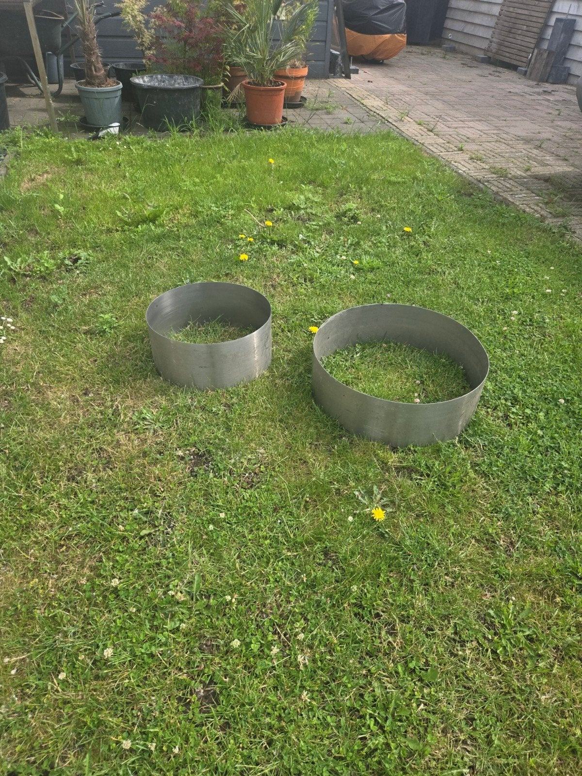 RVS ringen voor tuin bloembakken, Gebruikt, Minder dan 30 cm, Minder dan 60 cm, Rond