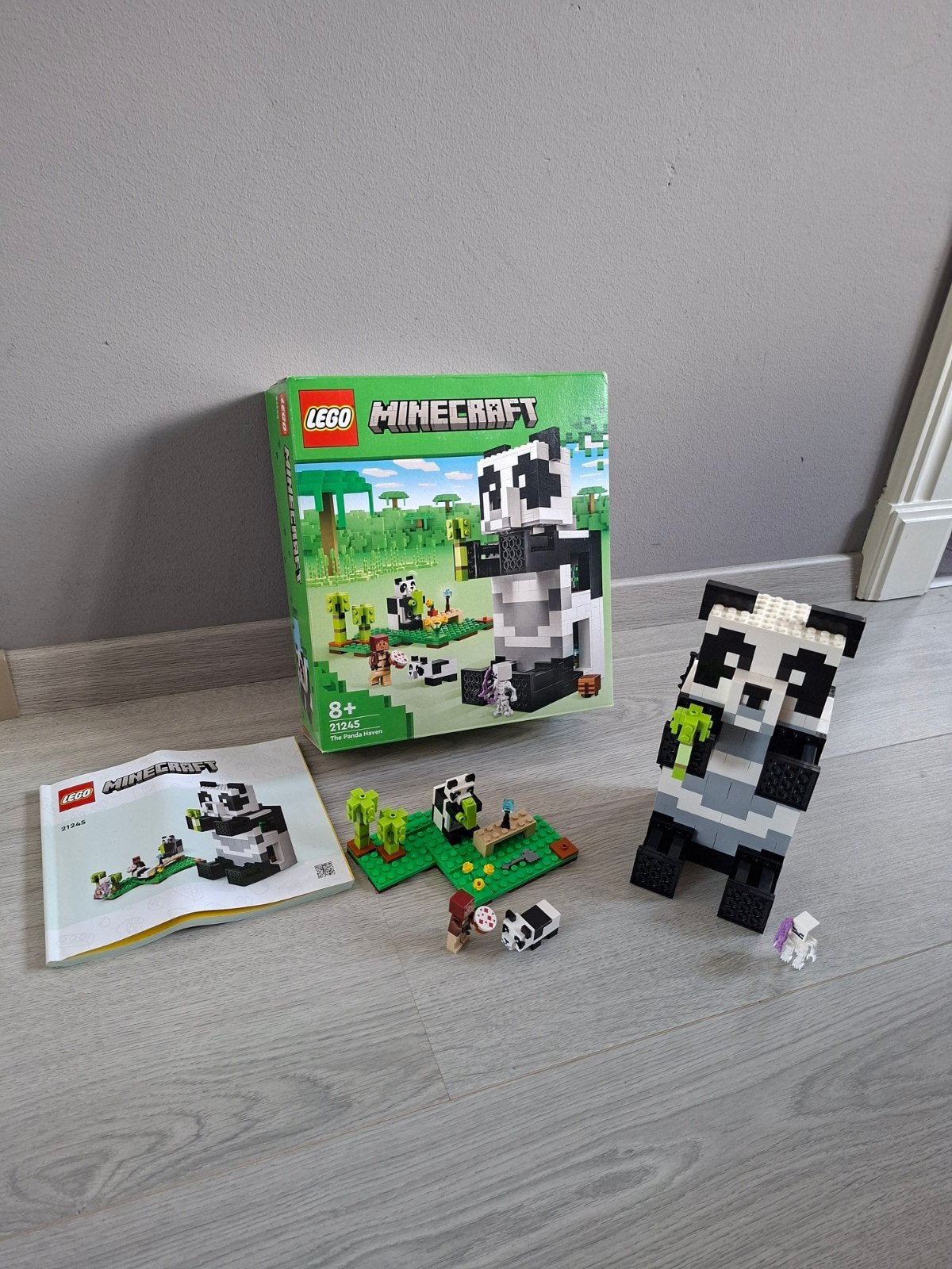 Minecraft lego set nr 21245 Panda huis (helemaal compleet), Ophalen of Verzenden, Zo goed als nieuw, Lego