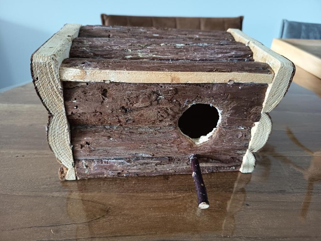 Broedhokje vogel, Ophalen of Verzenden, Gebruikt, Hout, Broedkooi of Kweekkooi